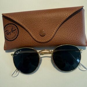 Ray-Ban Gold Frame Sunglasses POLARIZED